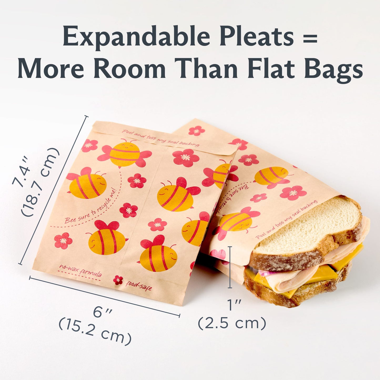 Recyclable Paper Sandwich Bags 50ct