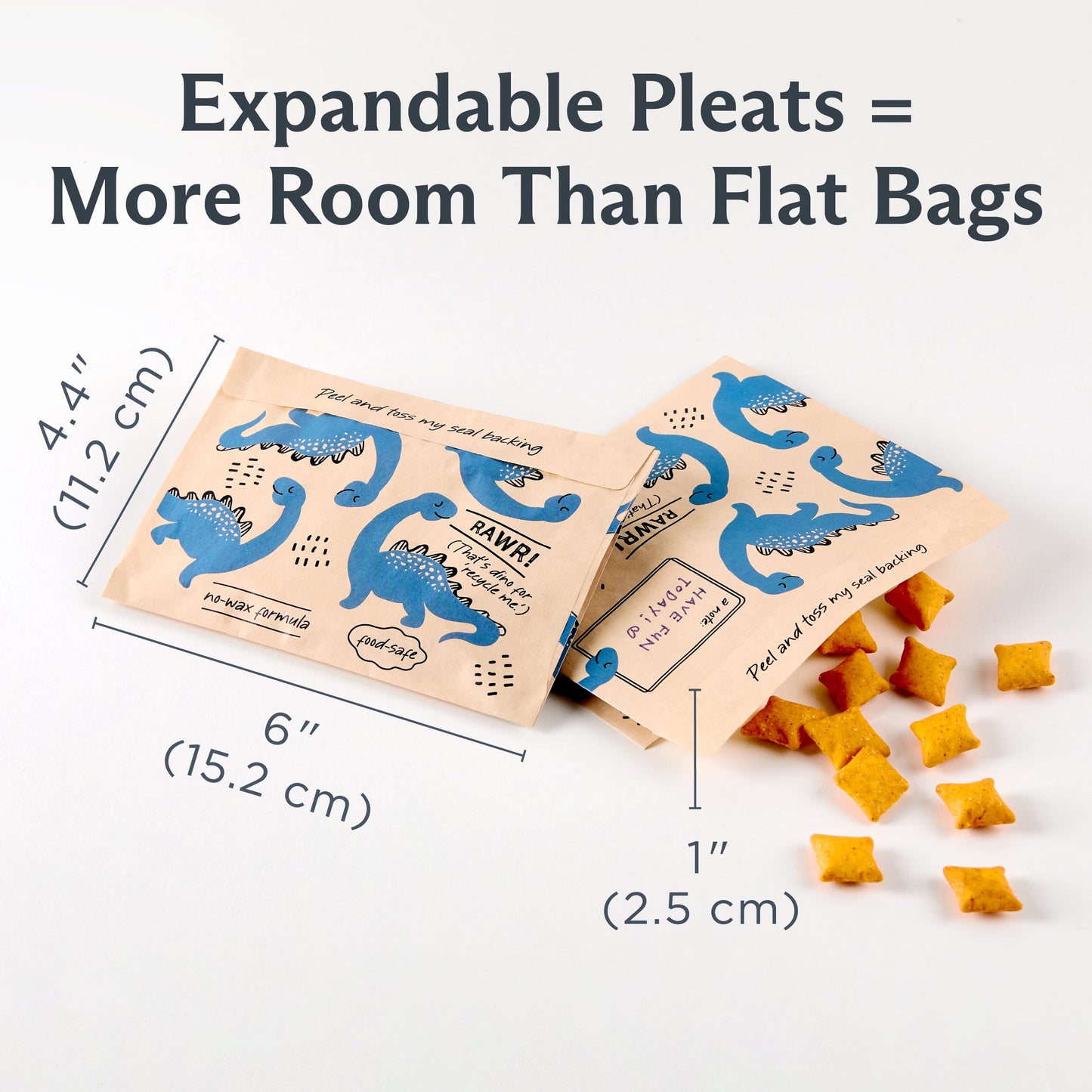 Recyclable Paper Snack Bags 50ct