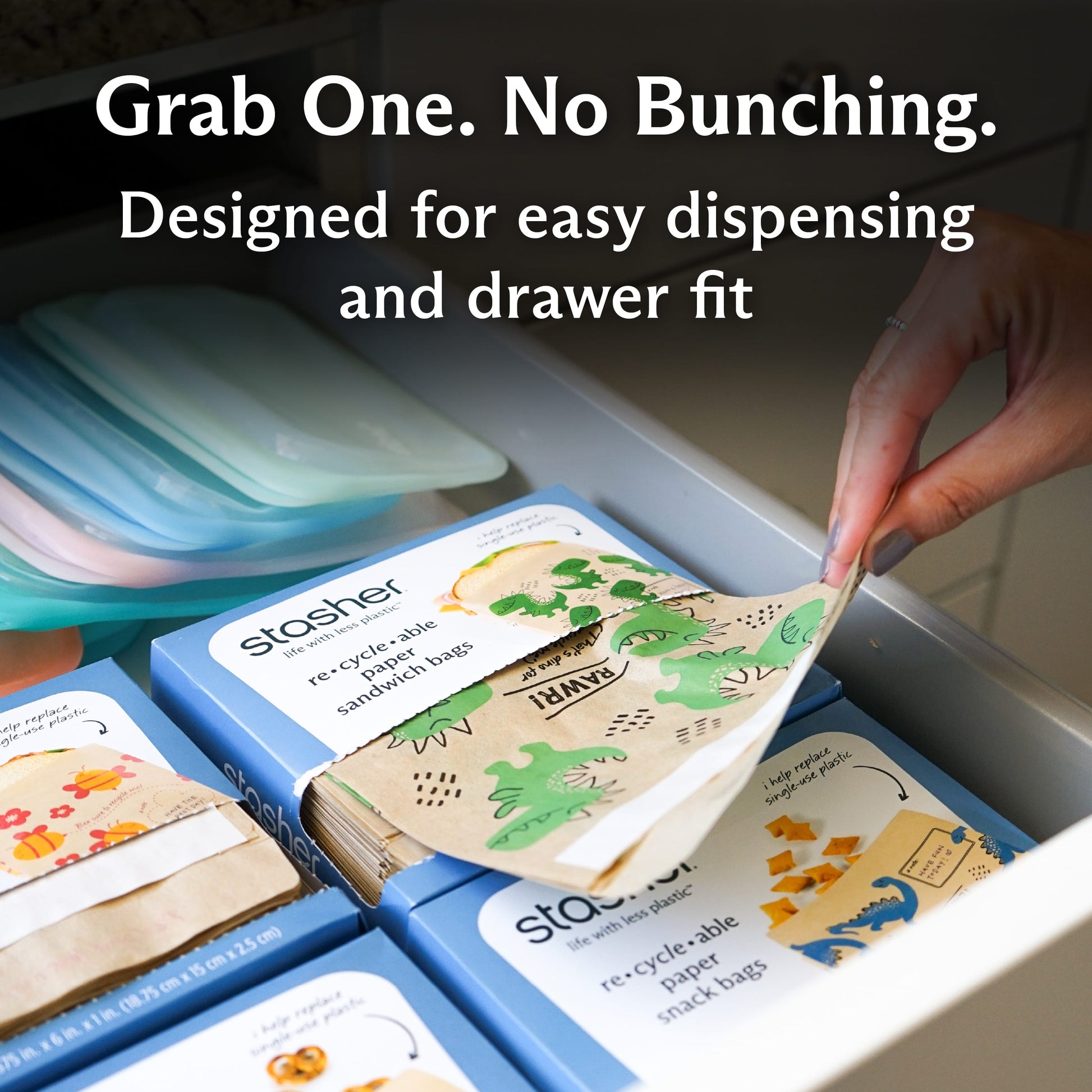 Recyclable Paper Bags 4-Pack 200ct