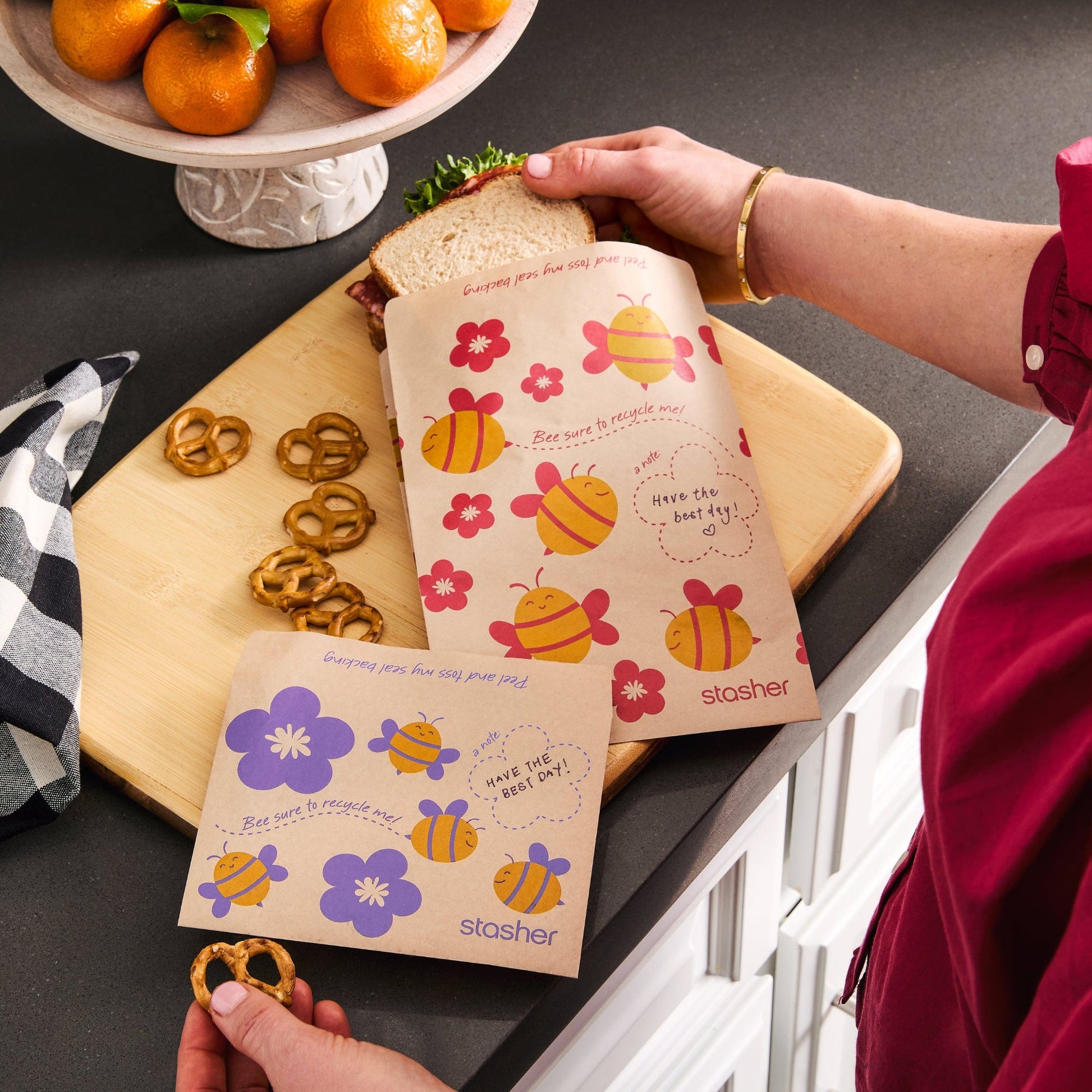 Recyclable Paper Bags 4-Pack 200ct