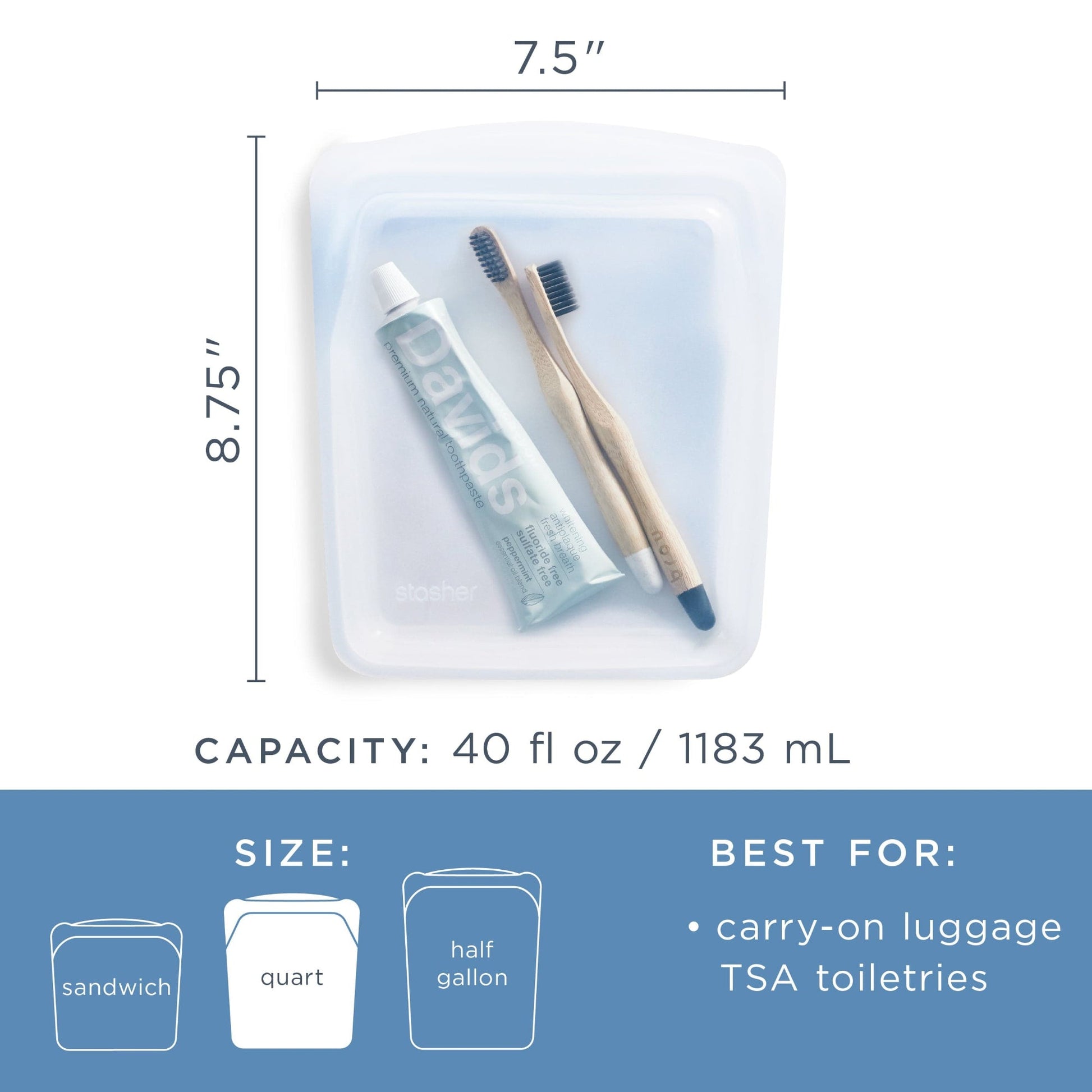 Travel Quart Bag