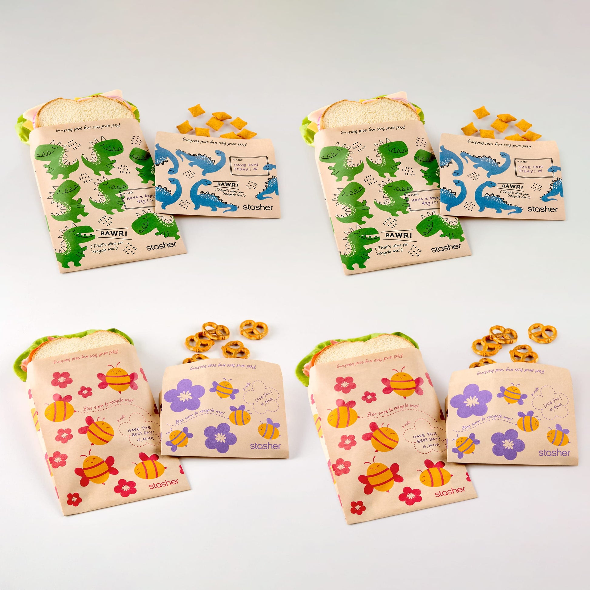 Recyclable Paper Bags 8-Pack 400ct