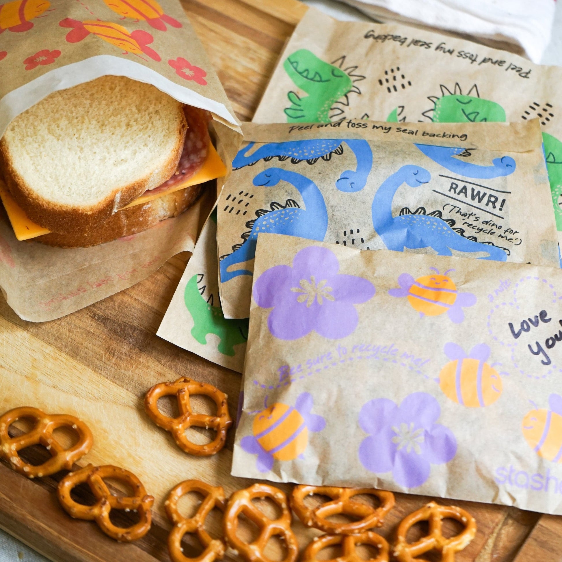 Recyclable Paper Sandwich Bags 50ct